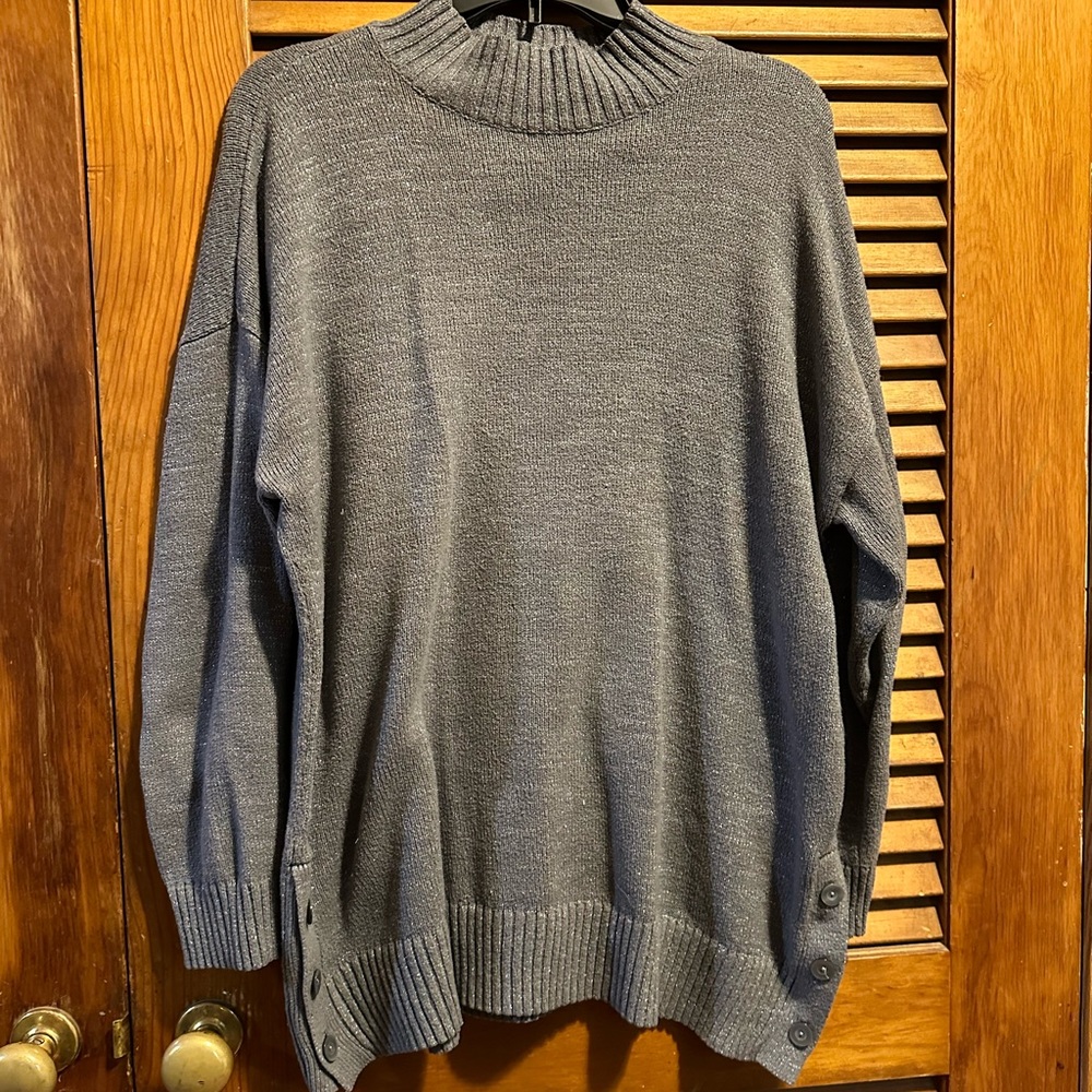 LC by Lauren Conrad sparkly tunic mock neck sweater.